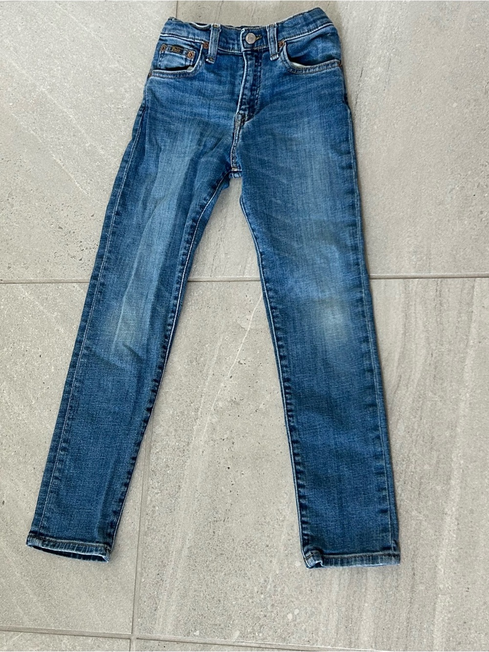 Ralph Lauren Polo Girls Dark Blue Skinny Jeans 99% Cotton size 7